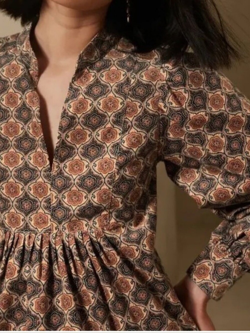 Banana Republic Paisley Corduroy Shirt
